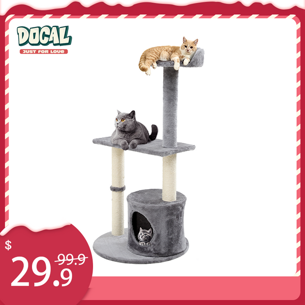 Multi-Level Cat Tower Condo for Indoor Cats
